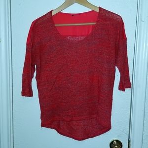 Red short sleeve shirt